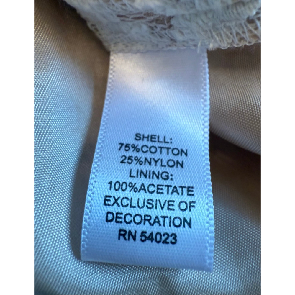 NWT Women's Banana Republic Shell Top Size 00P Cream Lace Beige Lining - Picture 9 of 12